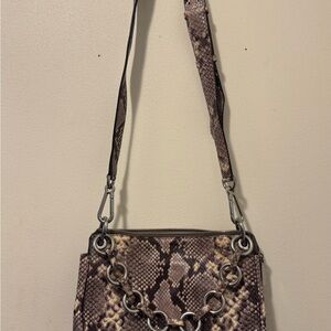 Snake Print Shoulder Bag